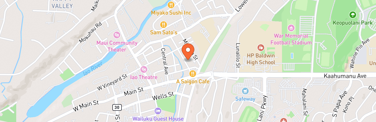 Map showing Happy Valley Laundromat
